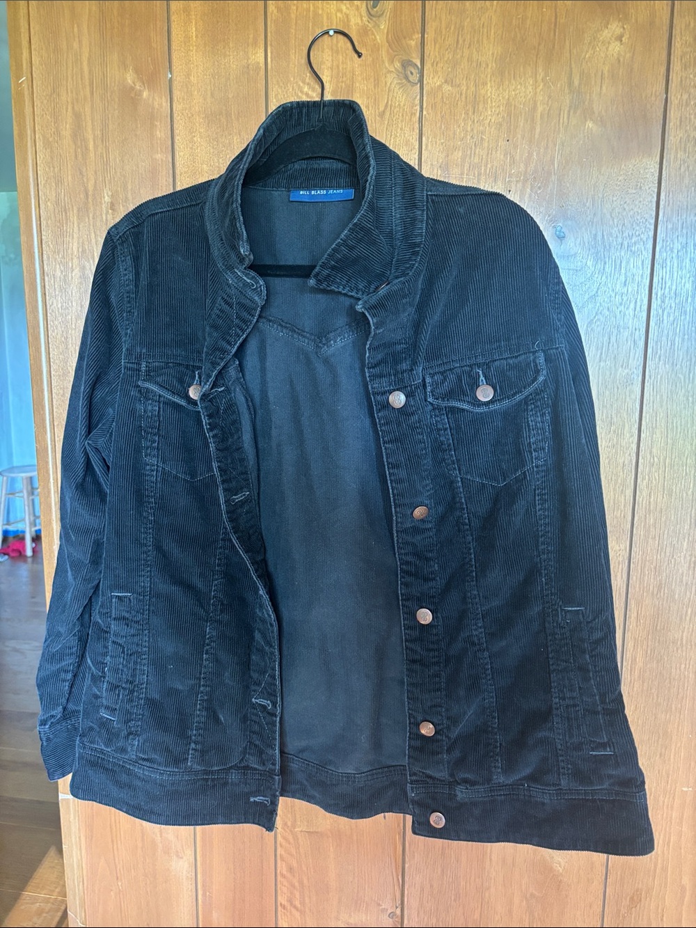 bill blass Black Corduroy Jean Jacket - Women's